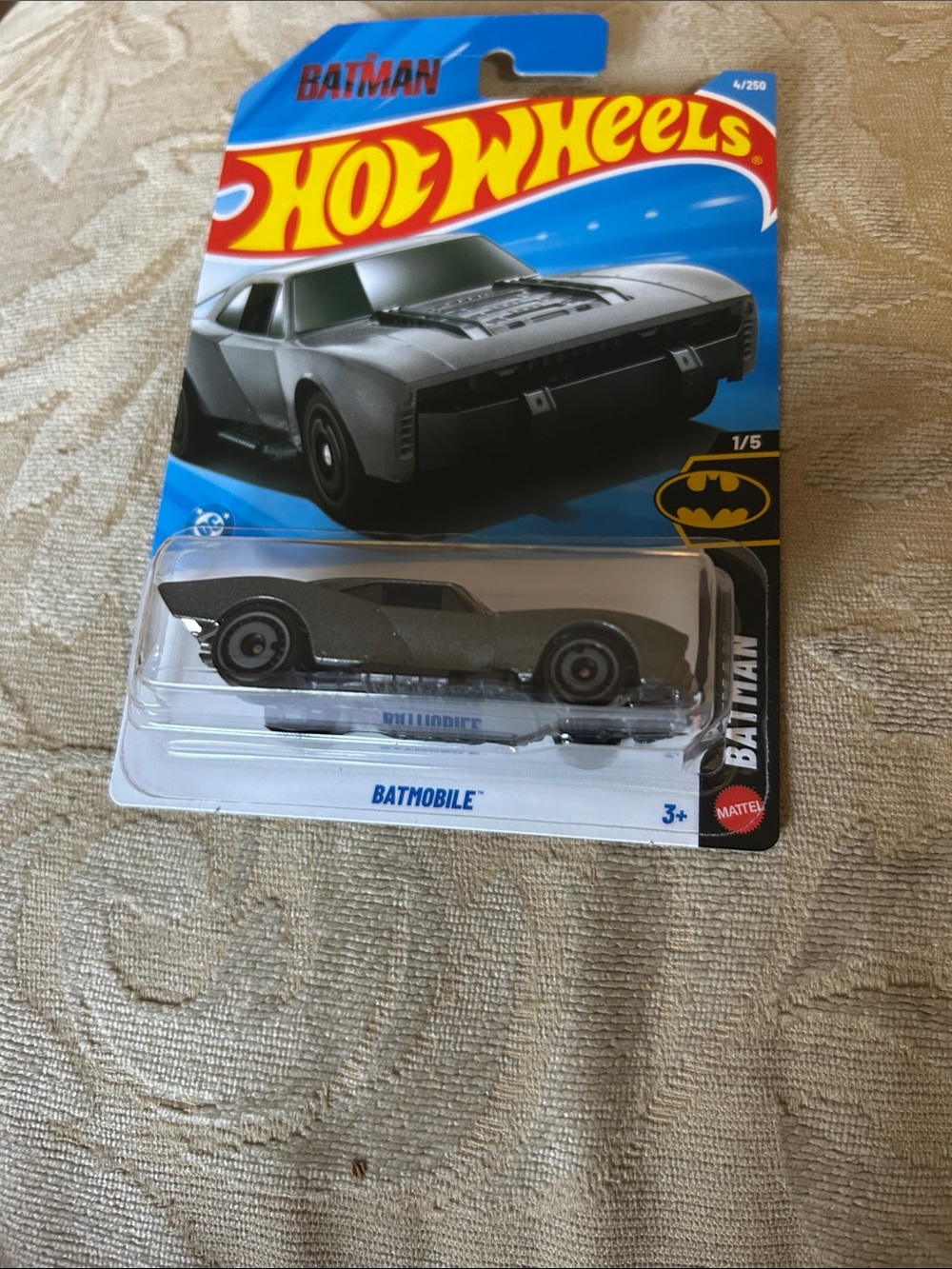 Hot Wheels Batmobile Die-Cast Car - Gray. New.